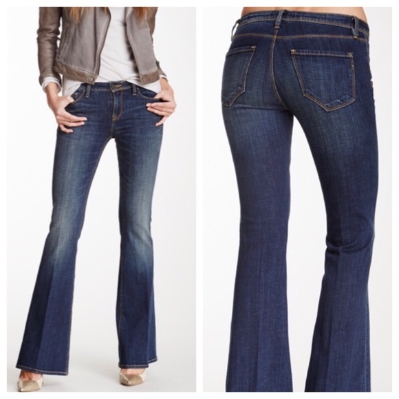 mid rise bell bottom jeans